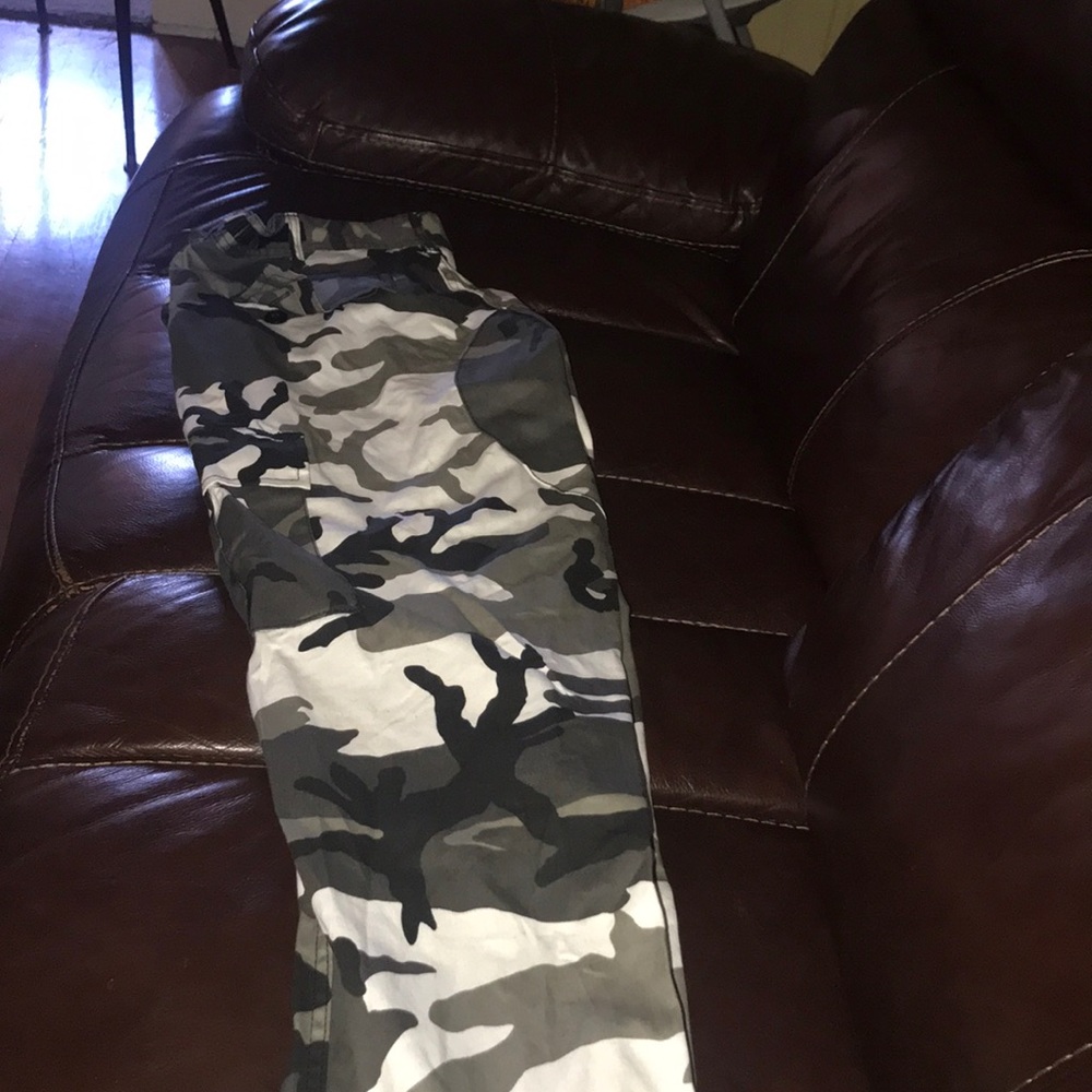 Black & White Camouflage Pants